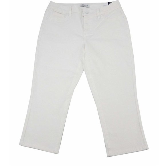 NWT Nordstrom Seven7 White Denim Capri Skinny Jean - Picture 1 of 4
